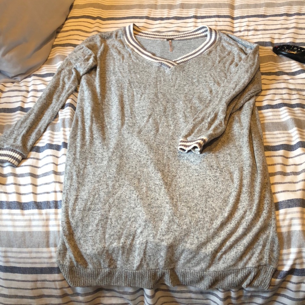 Gray marl sweater dress